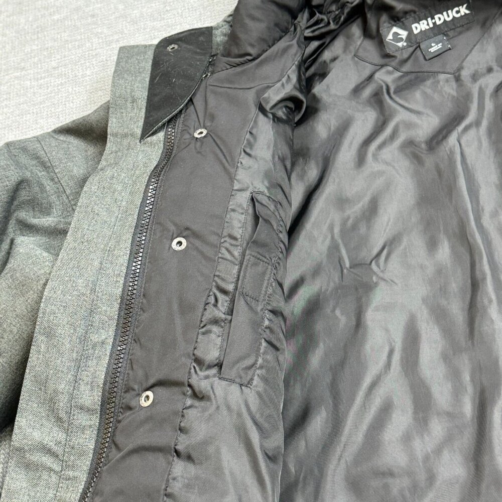 Dri Duck 3-in-1 Jacket Mens Size L Gray Hooded Storm Shell Interchange Pockets - Picture 13 of 16